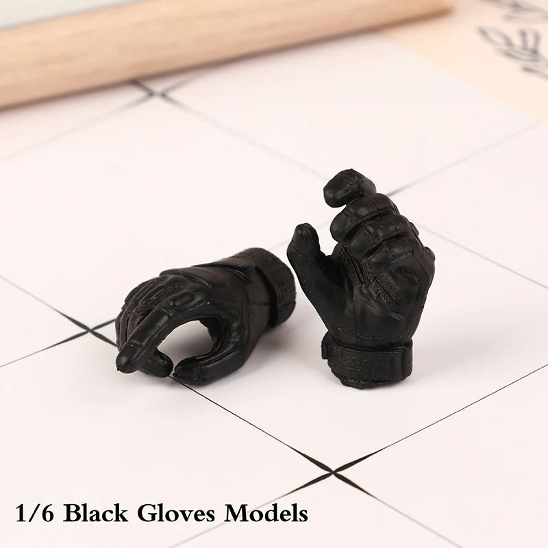 

1/6 Scale Black Tactical Hand Types Hand Gloves Models for 12''Body DIY Accessories