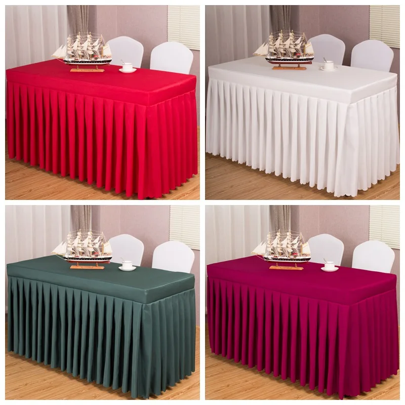 

Meeting the tablecloth rectangular table skirt red table cloth_Jes803