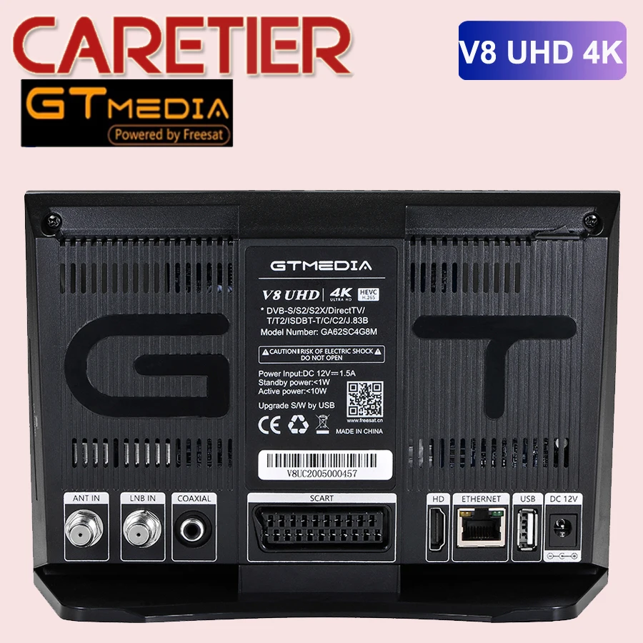 Оригинальный фотоприемник Gtmedia V8 UHD DVB-S2 Satellite/S2/S2X DVB + T/T2/DVB-S/Cable(J83.A/C)/ISDB-T (J83.B)