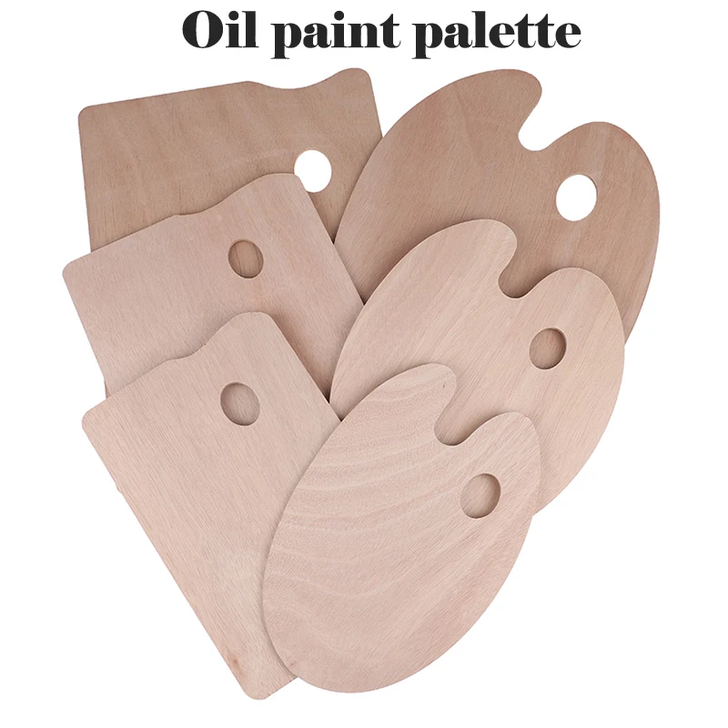 

Art Painting Color Palette Mixer Oil Paint Palette Oval-Shaped Artist Painting Acrylic Oil Watercolor Palette With Thumb Hole