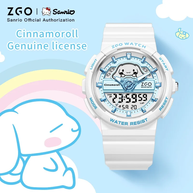 ZGO X Sanrio Cinnamoroll женские часы кварцевые электронные спортивные водонепроницаемые