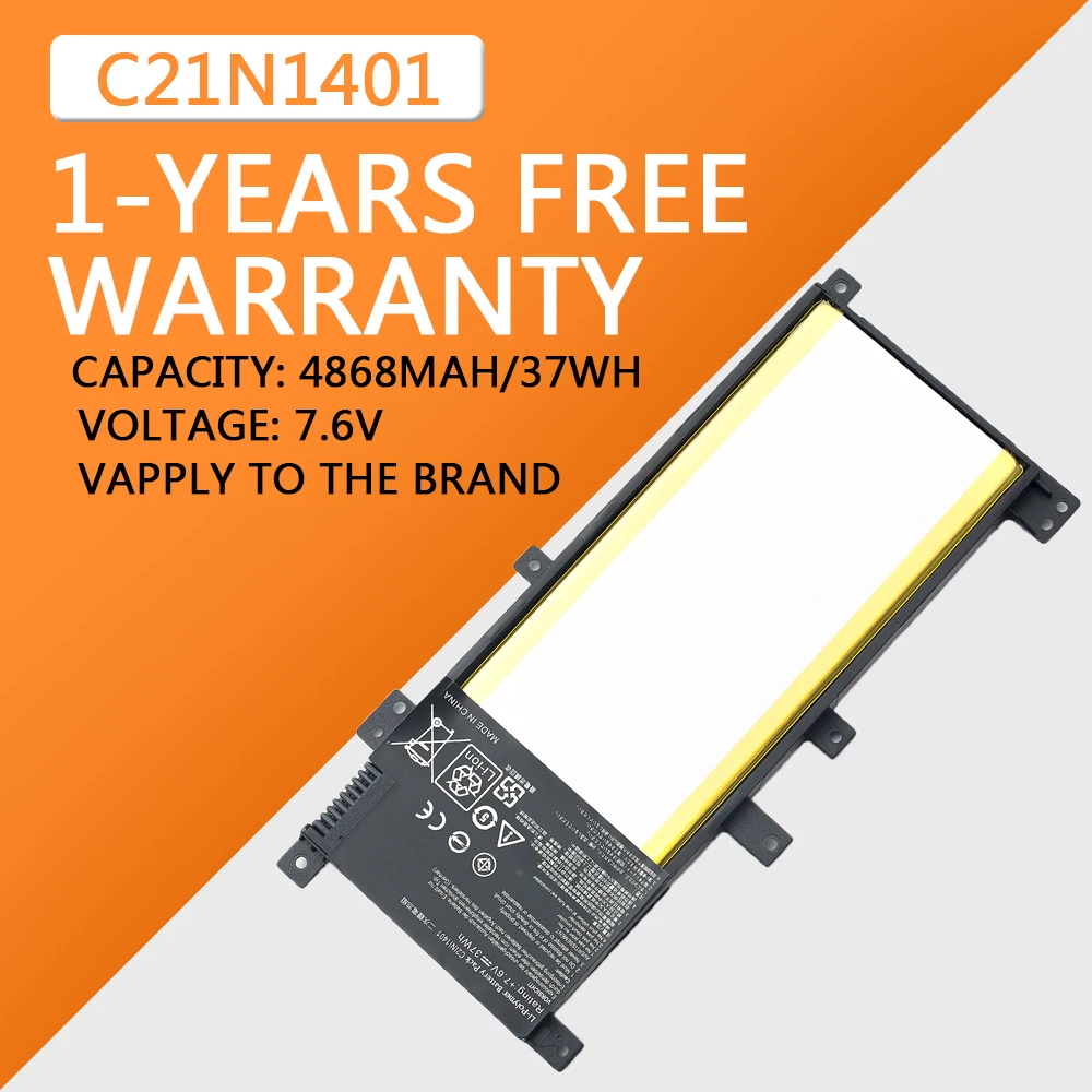 C21N1401 Аккумулятор для ноутбука Asus X455L X455LA X455LD X455LF X455LJ Y483L F454L F455L W419L W409L VM410L K455L DX882L