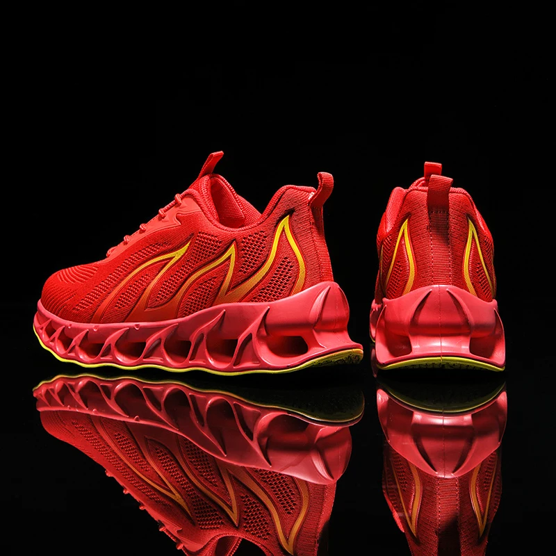 Men's Flame Printed Sneakers Blade Sports Shoes Male Comfortable Running Shoes Men Sneakers Trainers Outdoor Mens Athletic Shoes