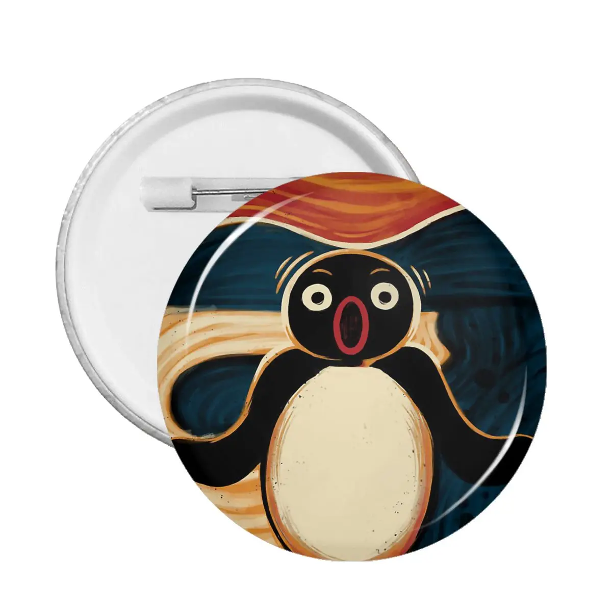 Фото Значок с криком Pingu Pinga, глиняные анимационные милые булавки для влюбленных, значки, броши для одежды №1