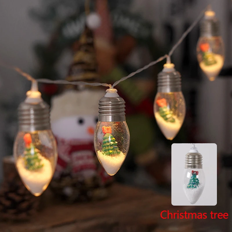 

1.5/3m Santa Claus Snowman LED Light Christmas Decorative Lamp String 10/20led Christmas Decoration String Lights