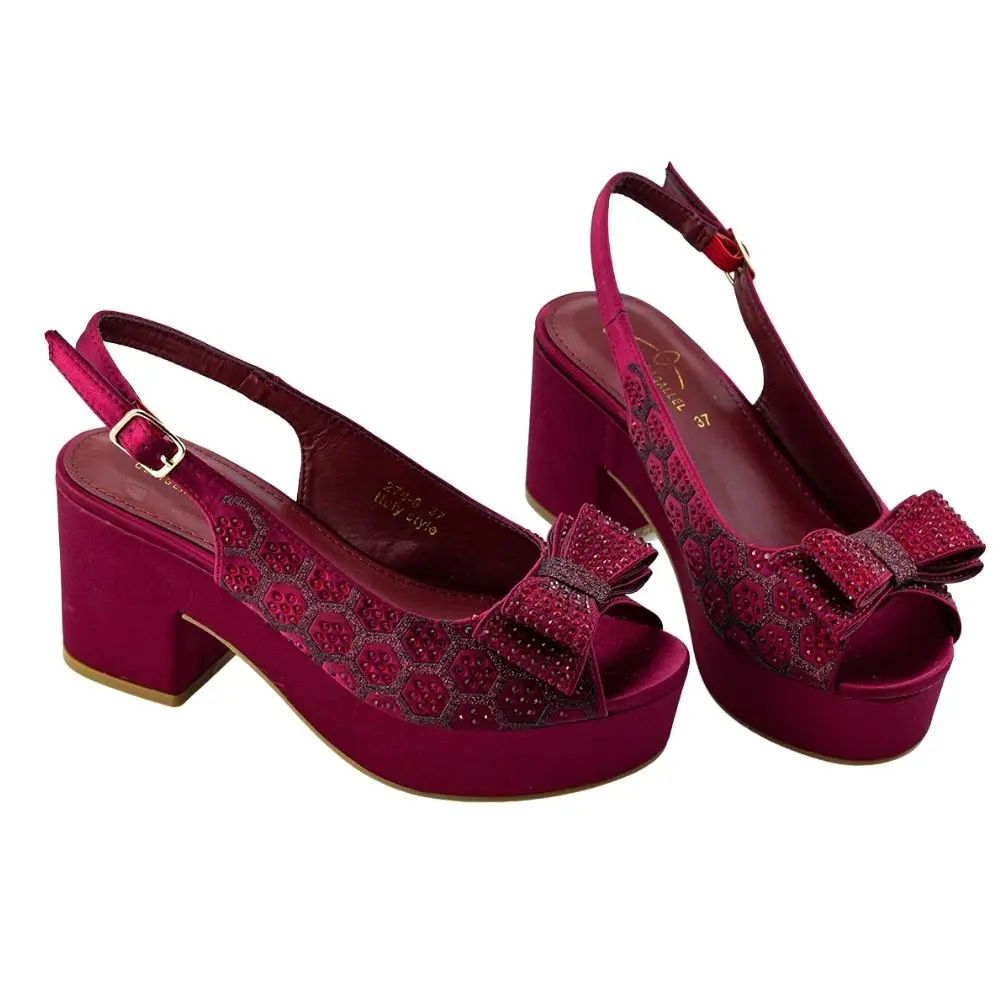 2022 New Brand Women Sandals Summer Shoes Sexy Thick High Heels Platform Black Red Yellow Dress Party Wedding Shoes Woman Pumps