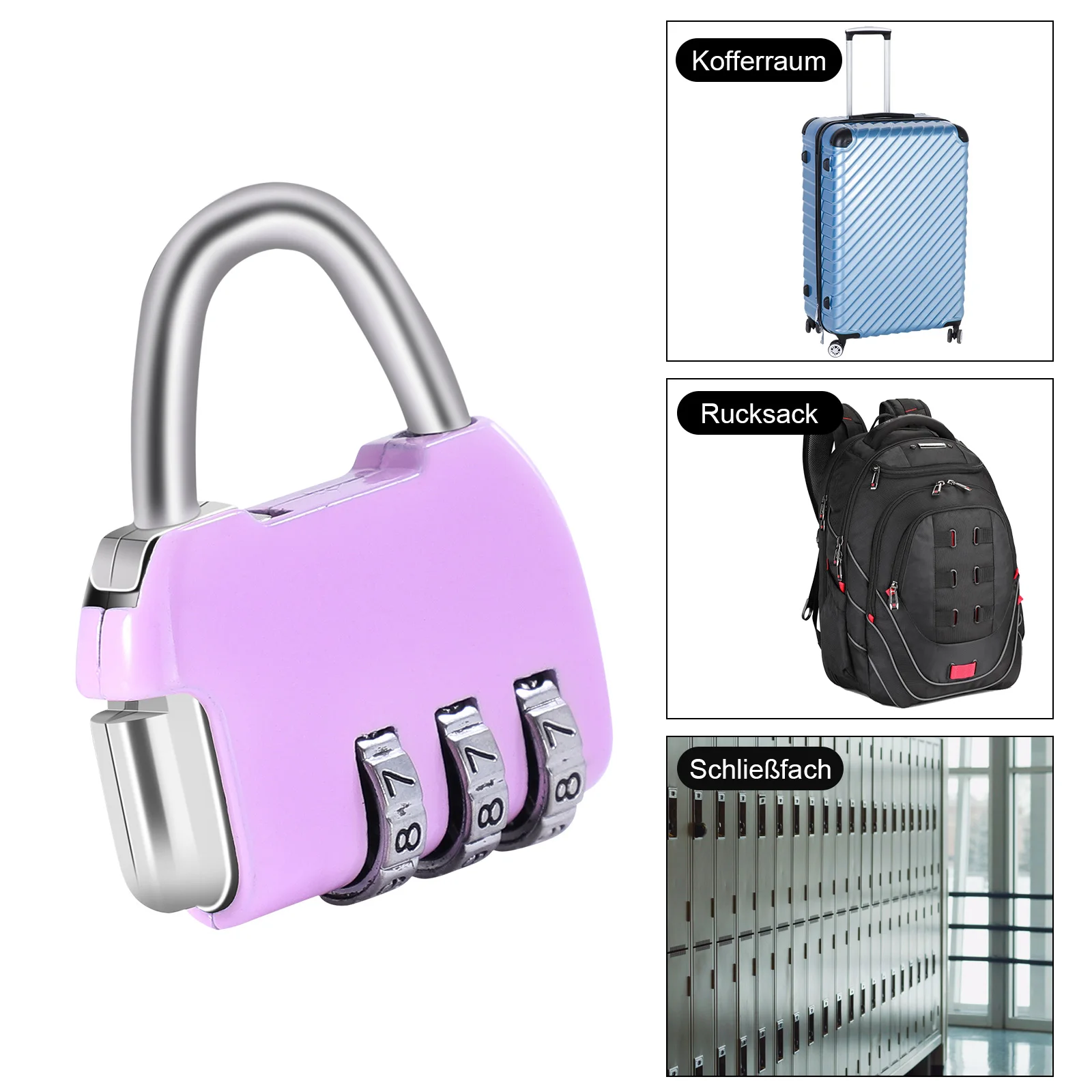 

Mini Metal 3 Digits Number Password Luggage Combination Lock Padlock Luggage Travel Digit Number Code Lock