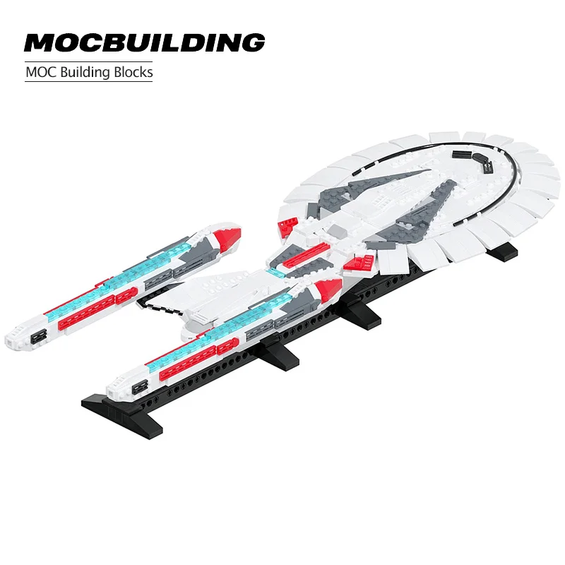 

New Star Plan MOC Blocks Sovereign Class Cruiser Space Wars Model Creator Expert Collector Puzzle Bricks Toys Kit
