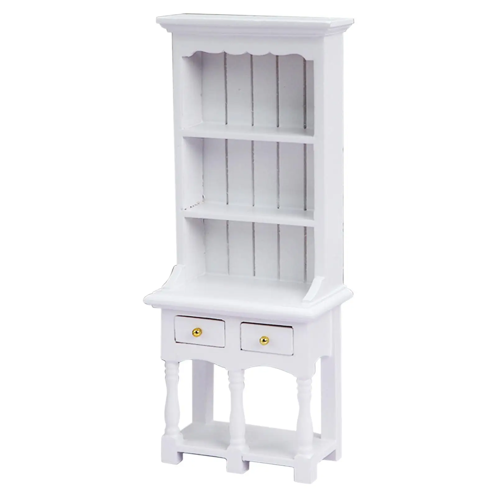 

Vertical Miniature Cupboard Cabinet Model Toys Freestanding Wood for Adults 2 Stands