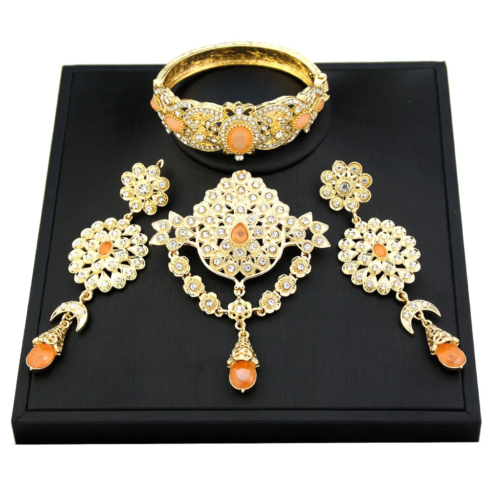 Sunspice Ms модный комплект свадебных украшений золотого цвета длинные серьги