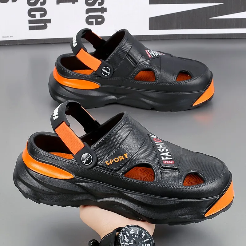 Мужские сандалии из ЭВА мягкие шлепанцы на толстой подошве Повседневная модная