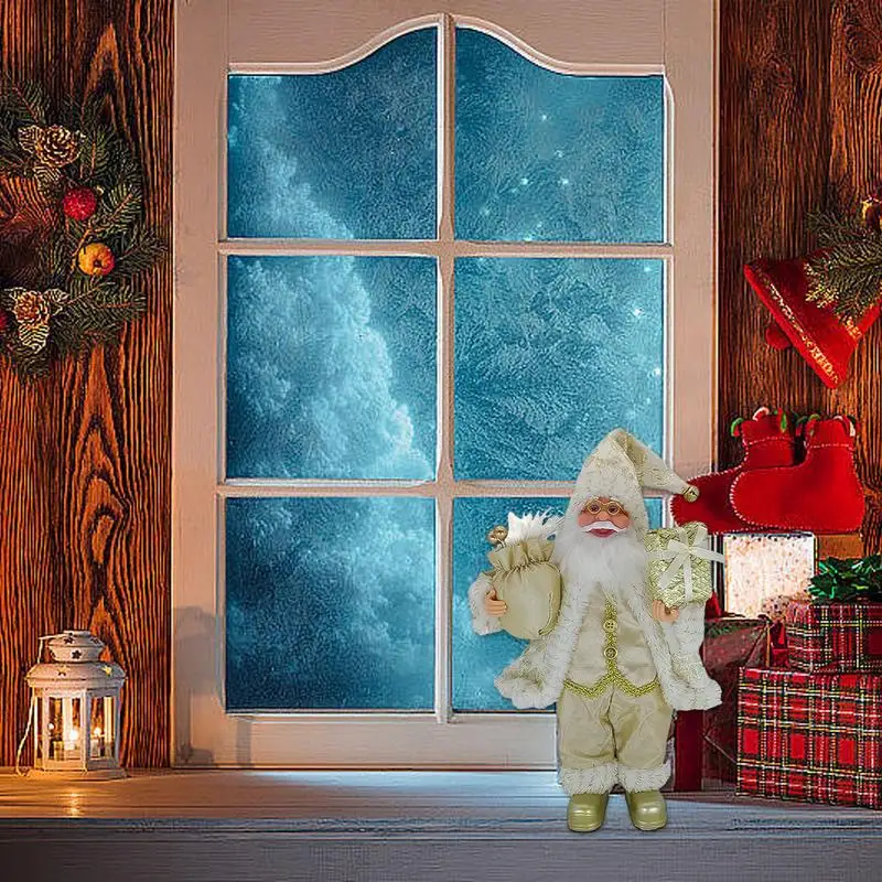 

12inch Cute Santa Claus Doll 2022 Christmas Tree Ornament Merry Christmas Decorations For Home Navidad Natal Gifts New Year 2023