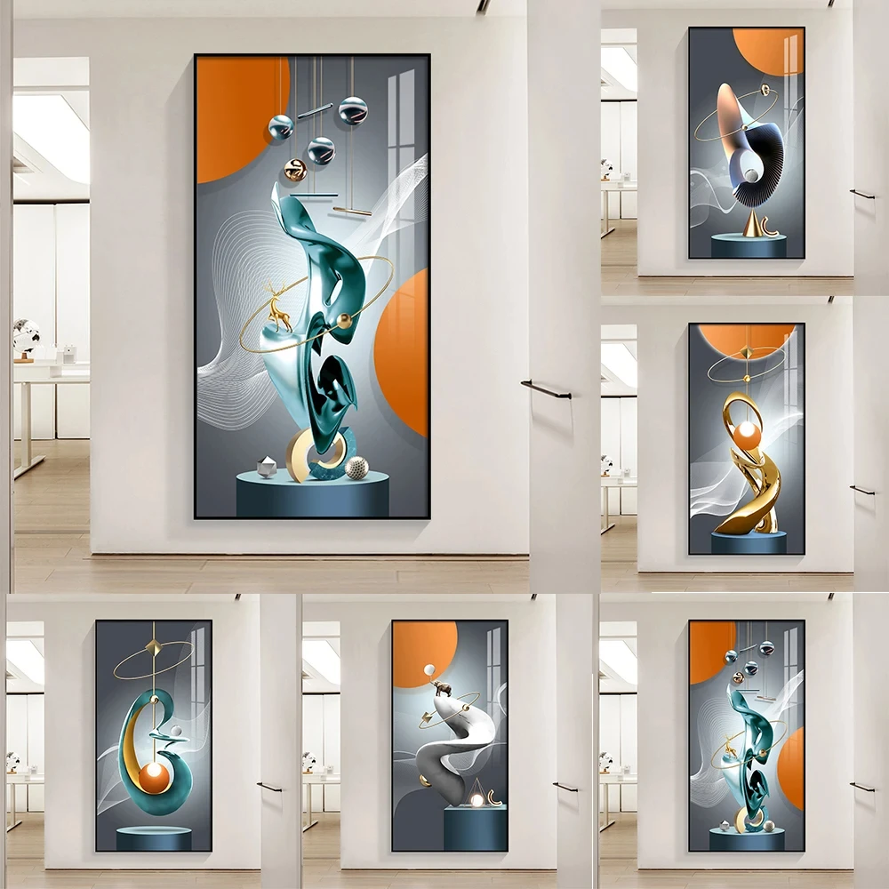 Плакаты с абстрактной геометрией роскошная картина на холсте настенное