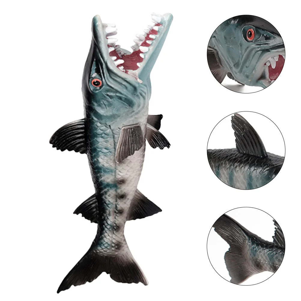 

Fish Aquarium Seafake Animaltoys Ornament Pond Wolf Artificial Ocean Educational Decor Realictic Statues Creature Staute Statue