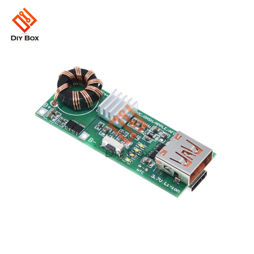 Плата быстрой зарядки QC4.0 QC3.0 PD USB от 3 7 в до 5 В 9 а 18 Вт внешний модуль зарядного