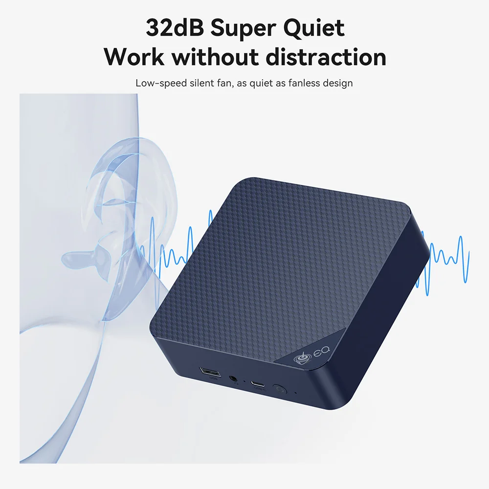 Фото Оптовая продажа Beelink EQ14 Intel Lake-N150 Max Turbo Mini PC 3200 МГц 16G 500G Двойные порта LAN 1000M Настольный офисный компьютер Mini S13 №5