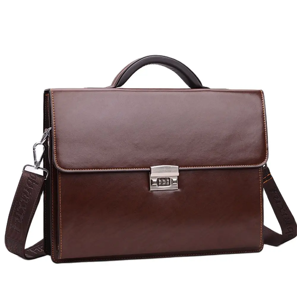 

Business Men's Official Tote Bag Portable Combination Lock Briefcase Large Capacity Single Shoulder Messenger Bag Laptop Bag