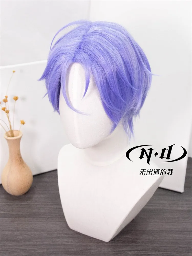 Game Nu: Carnival Kuya Косплей Парик Синий Короткий Термостойкий Синтетический Для