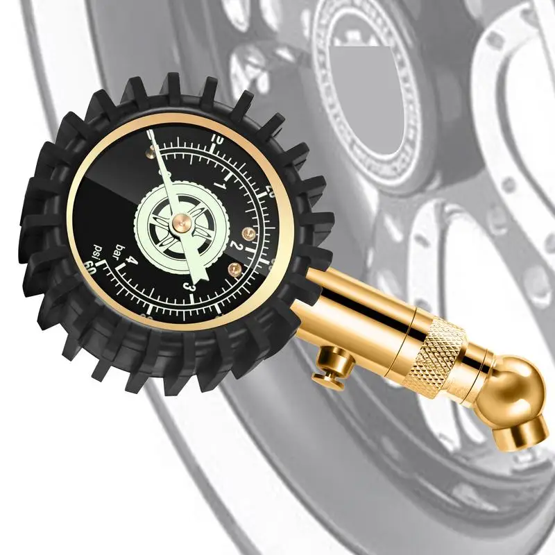 

Air Gauge Tire Pressure Car Tire Pressure Gauge 0-60 PSI Heavy Duty Certified Accurate With Easy Read Luminous Rubber Case