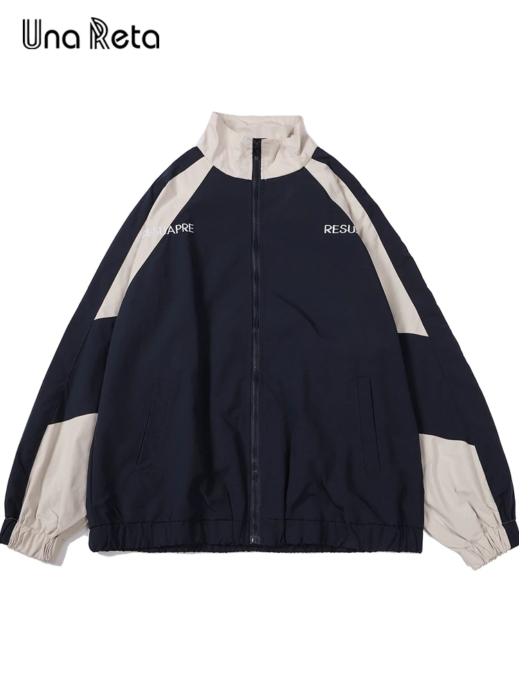 

Мужская уличная куртка в стиле хип-хоп Una Reta, новинка 2022, осенняя свободная куртка на молнии, ветровка, спортивная куртка, мужская одежда