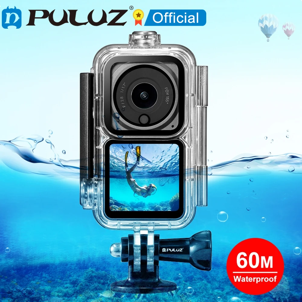 

PULUZ 60m водонепроницаемый корпус для дайвинга для DJI Action 2 блок камеры/Power Combo / Dual-Screen Combo подводный чехол