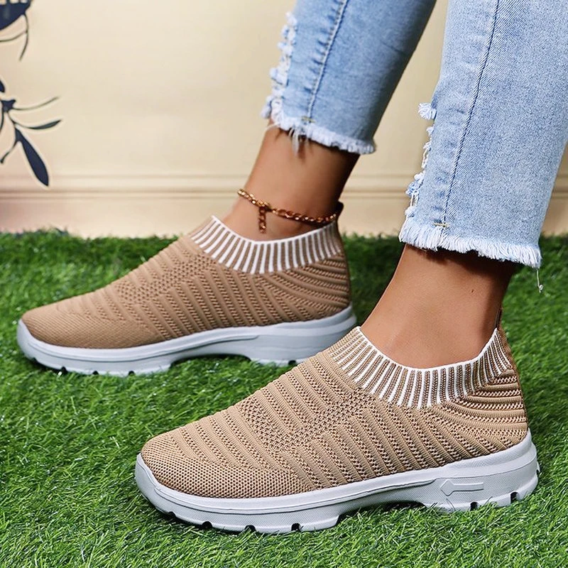 

2022 Mesh Sneakers Women Casual Shoes Fashion Sneakers Women Flats Slip on Sock Trainers Ladies Zapatos De Mujer Size 35-44
