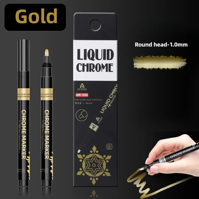 Хромированные зеркальные маркеры 3 цветов