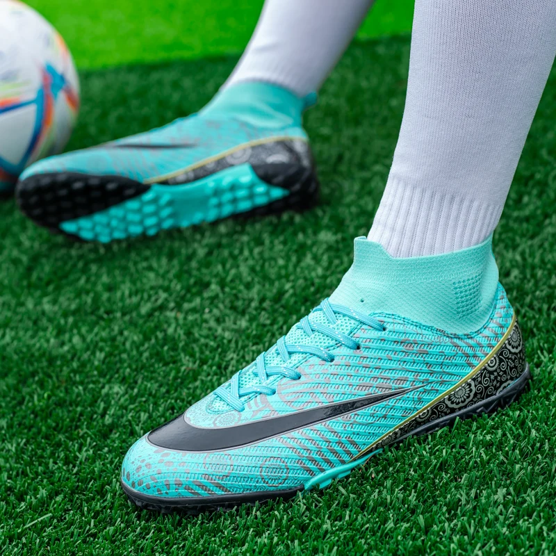 Soccer Shoes Men TF/FG Artificial Grass Original Superfly High Ankle Ourdoor Football Boots Kids Youth Indoor Training Sneakers