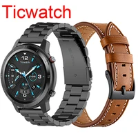 stainless steel bracelet for ticwatch pro 3 x e3 s2 e2 c2 gth gps strap leather watchband