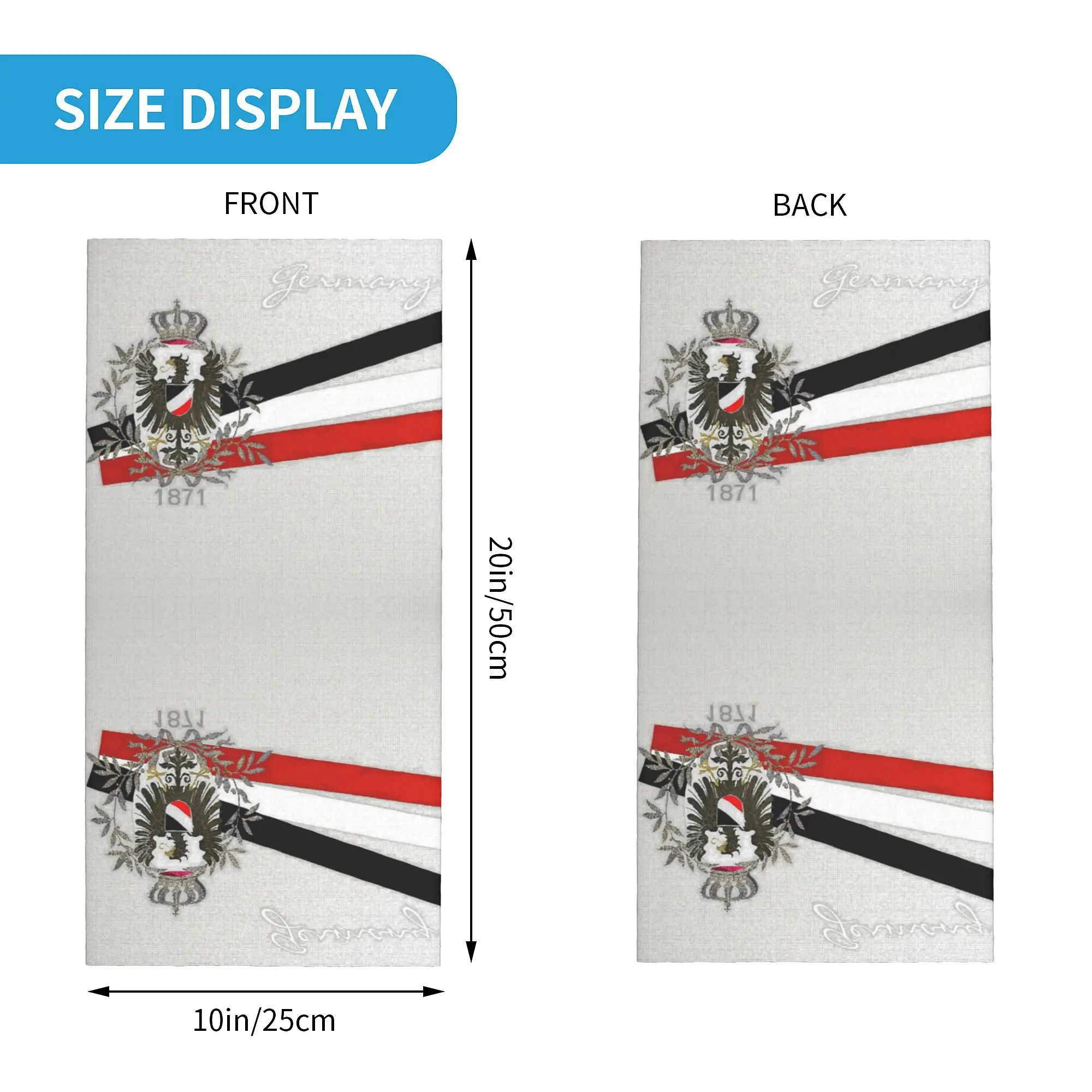 Изготовленный на заказ немецкий империй Eagle 1871 с цветами флага гетры шею для