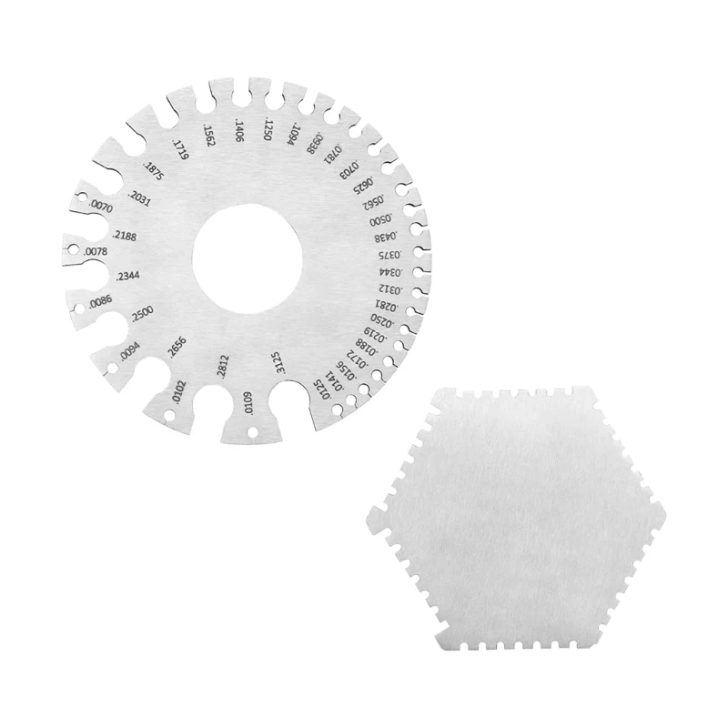 

2Pcs Measuring Ruler Measurement Tool Wire Gauge Round Dual Sided Wire Gauge Thickness Gauge and 25-3000um Wet Film Dropship