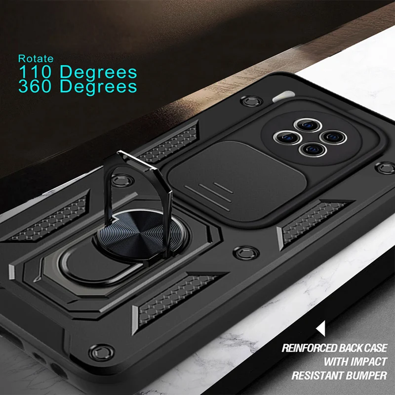 Ударопрочный чехол для телефона Huawei Y6P, Y7P, Y8P, Y7A, Y9A, Y8S, Y9S, Y9Prime, Enjoy 10E, 10S, 20Plus, Магнитный чехол с кольцом и окошком (art.: 3920bcbb7a56c) - 3920bcbb7a56c