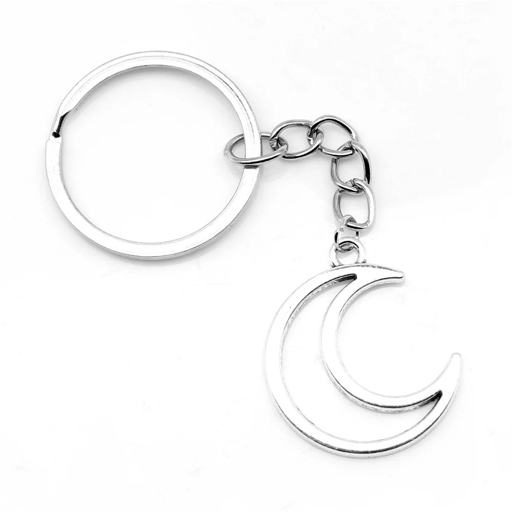 

1 шт. античный серебряный цвет 26x30 мм полый брелок луна Ручные ювелирные изделия Diy