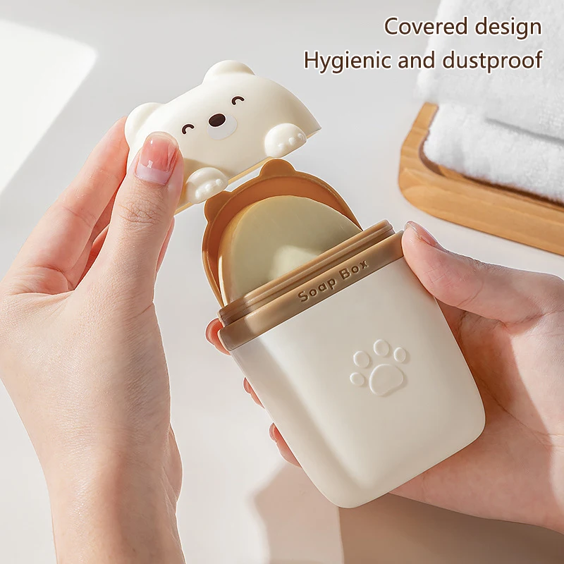 Пластиковая Дорожная Мыльница С Крышкой Прочный Держатель Для Мыла