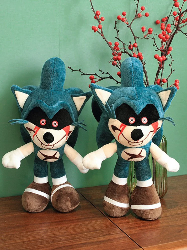 

40cm Sonic Plush Toy Cartoon Stuffed Game Movie Character Cosplay Figure Standing Cute Plushie Peluche Children Gift
