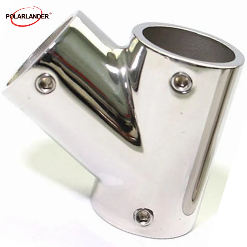 

Boat Hand Rail Fitting 25MM Left 3 Way Fits 22mm 7/8" Pipe/ Tube - Marine Grade Silver 60° Stainless Steel Corrosion Resistant