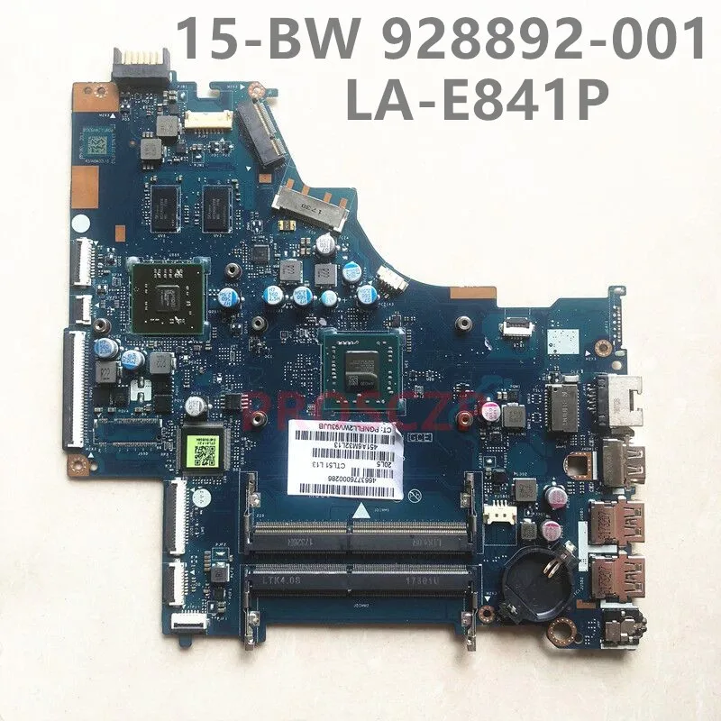 

928892-001 928892-501 928892-601 Mainboard For HP 15-BW Laptop Motherboard W/A9-9420 CPU LA-E841P 100% Fully Tested Working Well