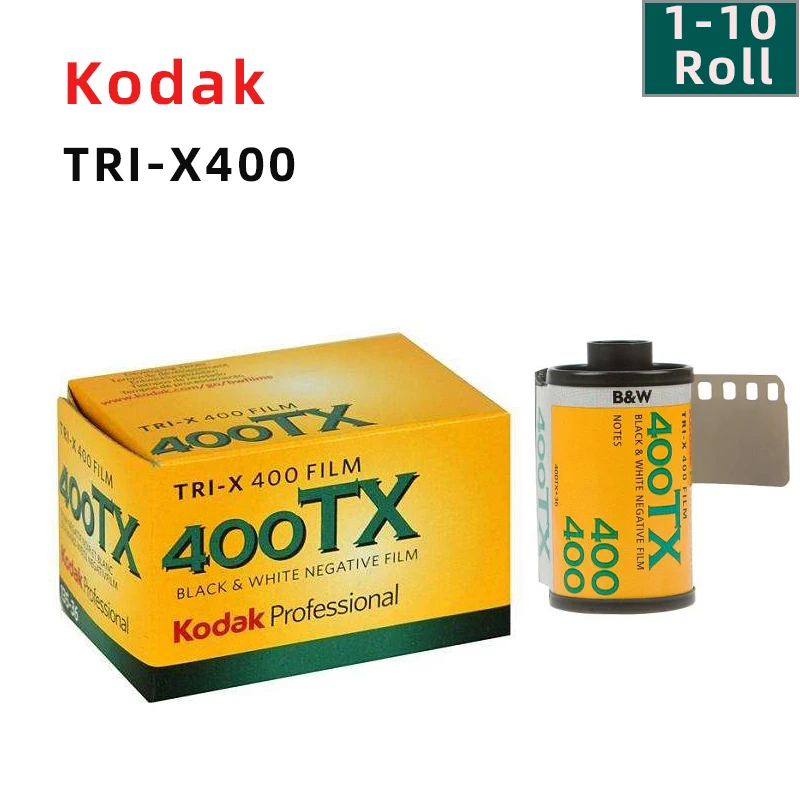 

1/3/5/10rolls Original Kodak TRI-X 400TX Black and White Professional IOS 400 135mm Negative Film (Expiration Date: 2024)