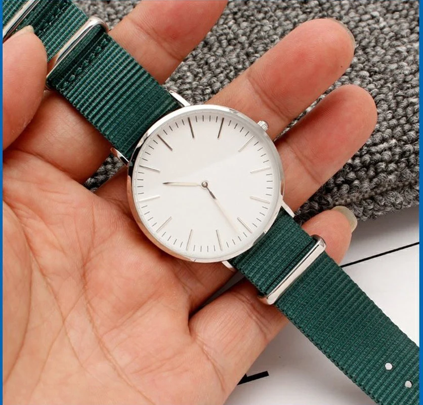 Ремешок резиновый для мужских часов нейлоновый военный Плетеный баллистический