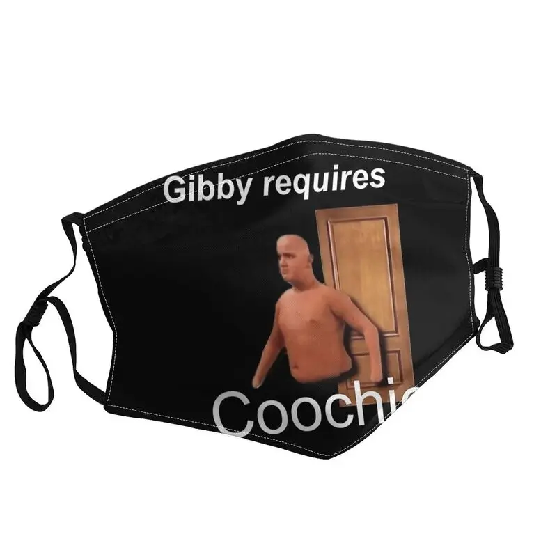 

Gibby Requires Coochie Funny Mask Anti Haze Dustproof Adjustable Gibby Meme Face Mask Protection Cover Respirator Mouth Muffle