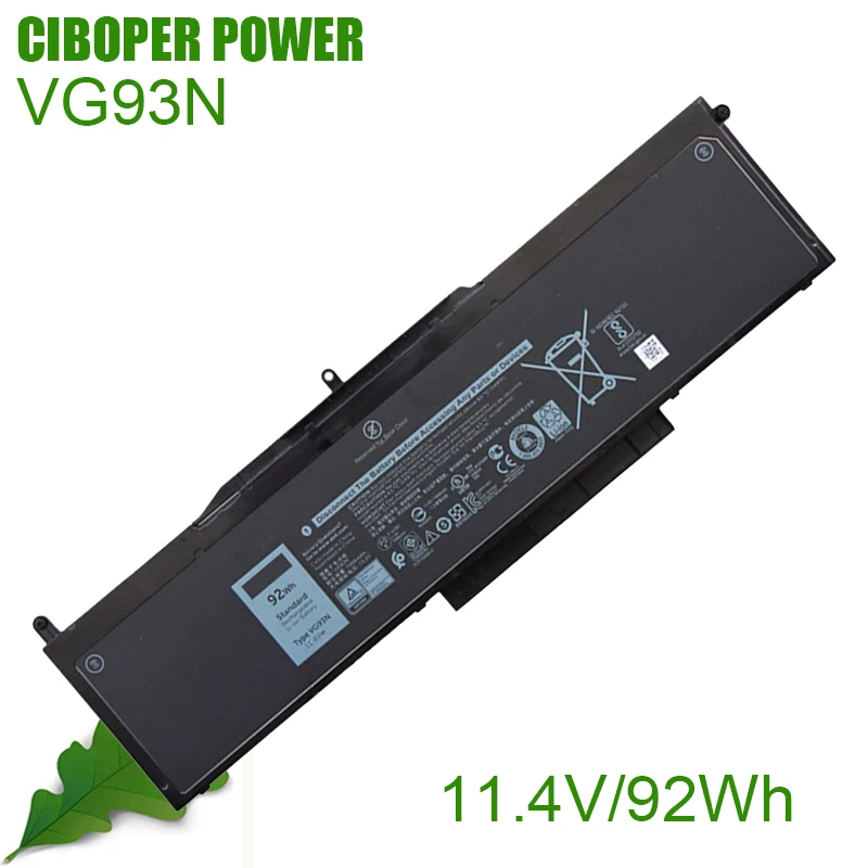 CP Аккумулятор для ноутбука VG93N WFWKK 11 4 в/92Wh Precision 15 3520 3530 E5590 Latitude 5580 5590 5591 Series