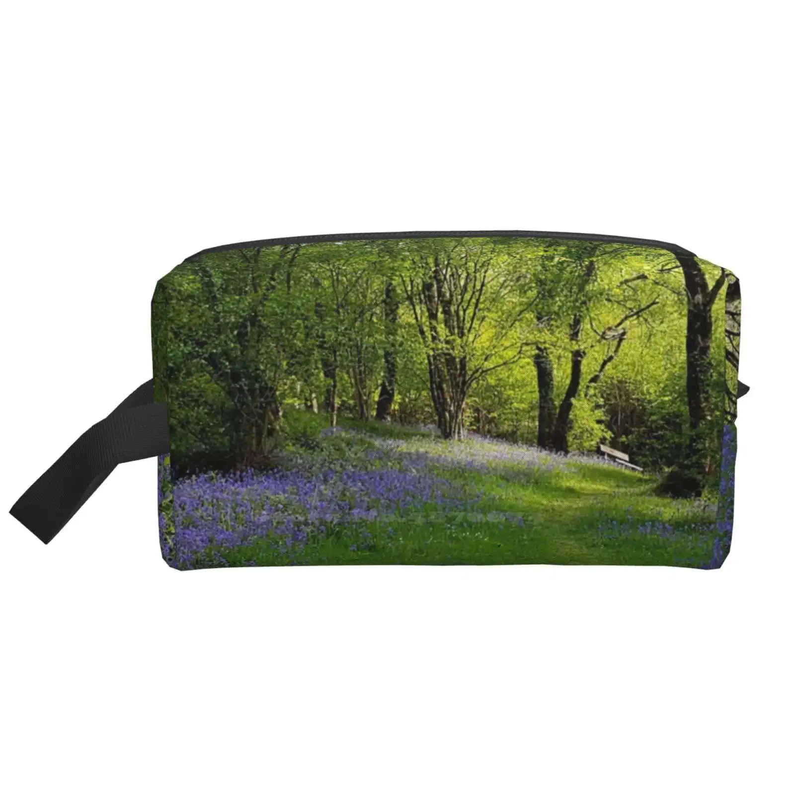 

Respite On The Bluebell Trail Cosmetic Bag Travel Storge Bags Large Size Moneypenny Missmoneypenny Bluebells Wood Forest Trail