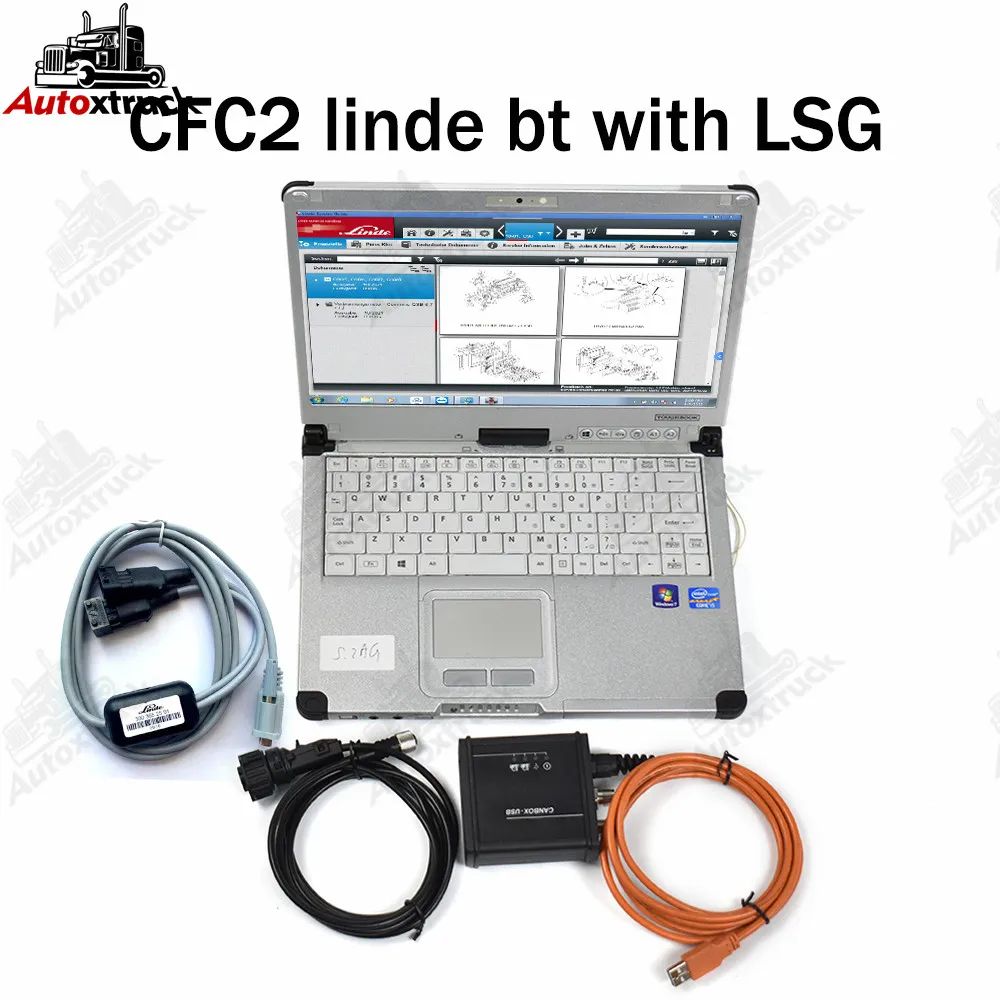 

Forklift For Linde Canbox BT Kit Pathfinder LSG guild USB CANBOX Professional Diagnostic Tool CF C2 CF-C2 laptop