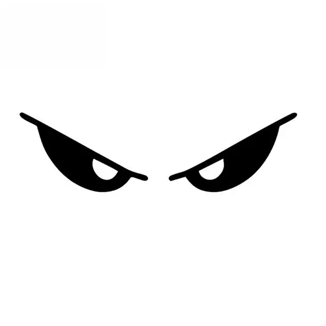 

1PC Reflective Car Sticker Motorcycle Helmet Evil Eyes Shape Body Sticker Personalized Decoration Helmet Sticker