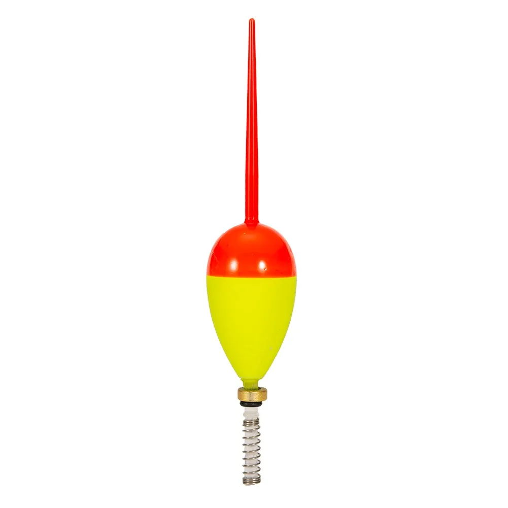 

Fishing Float And Bobbers Balsa Wood Spring Slip Bobber Floats For Panfish Eye-catching Red And Yellow Bold Vertical Big Belly