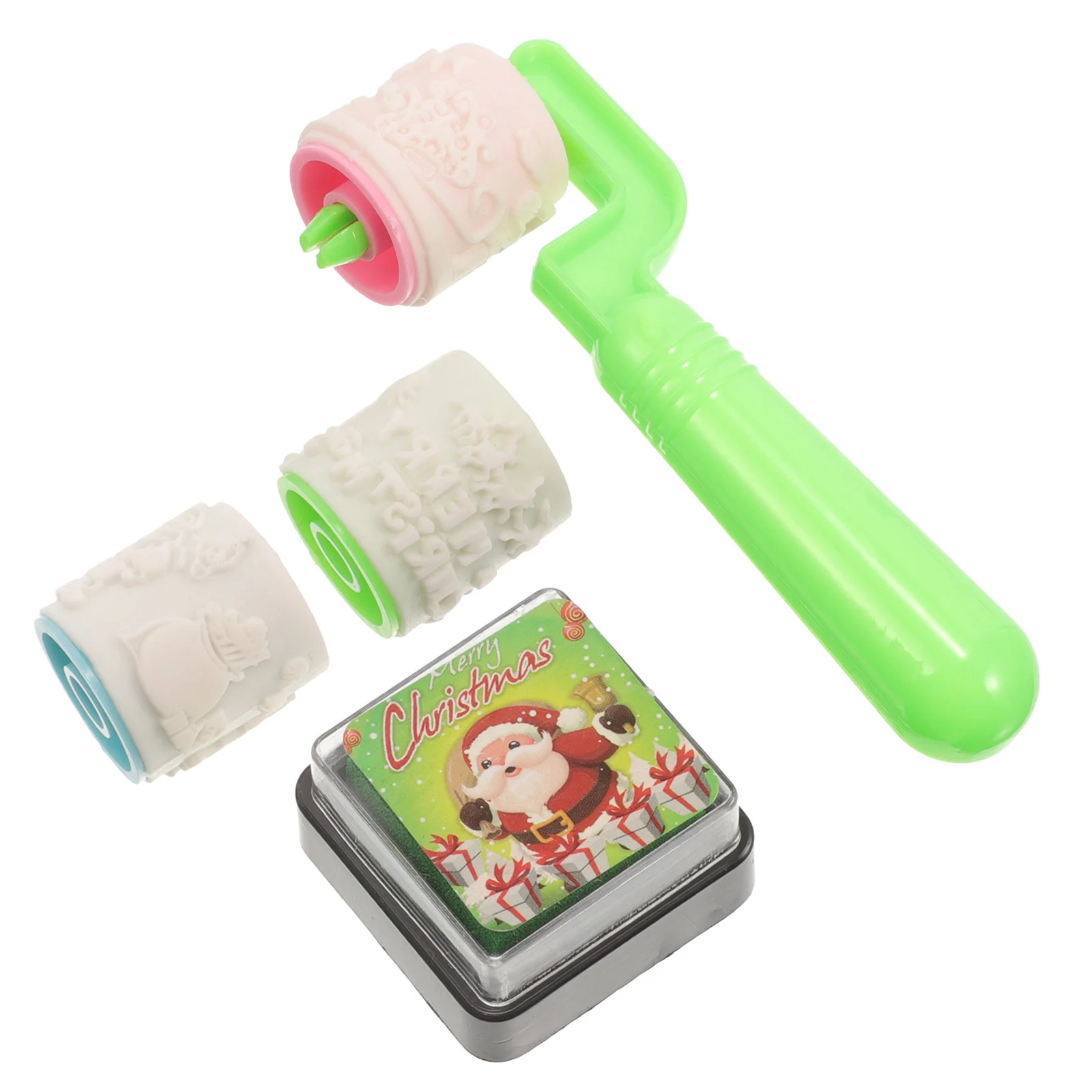 

Christmas Stamps Rollers Set Cute Nutcracker Kids Self-Ink Stampers Diy Card Christmas Party Favors Stocking Stuffers Kids