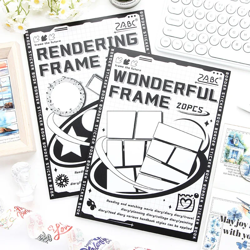 20 листов наклейки-книжки большого размера