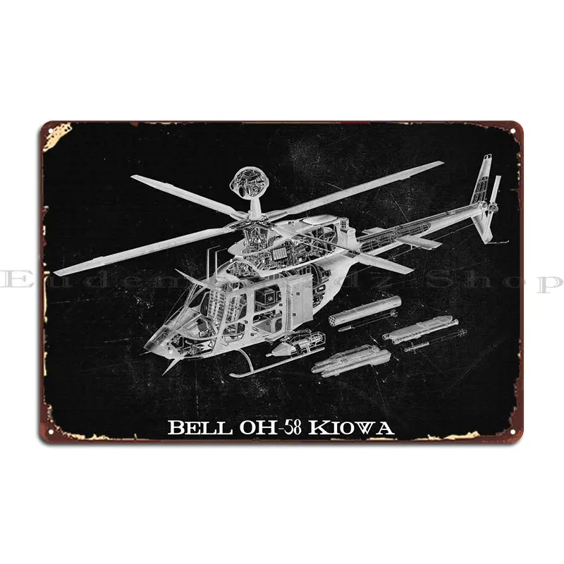 

Bell Oh58 Kiowa металлический знак, кухня, кинотеатр, паб, печатный дизайн, оловянный знак, постер