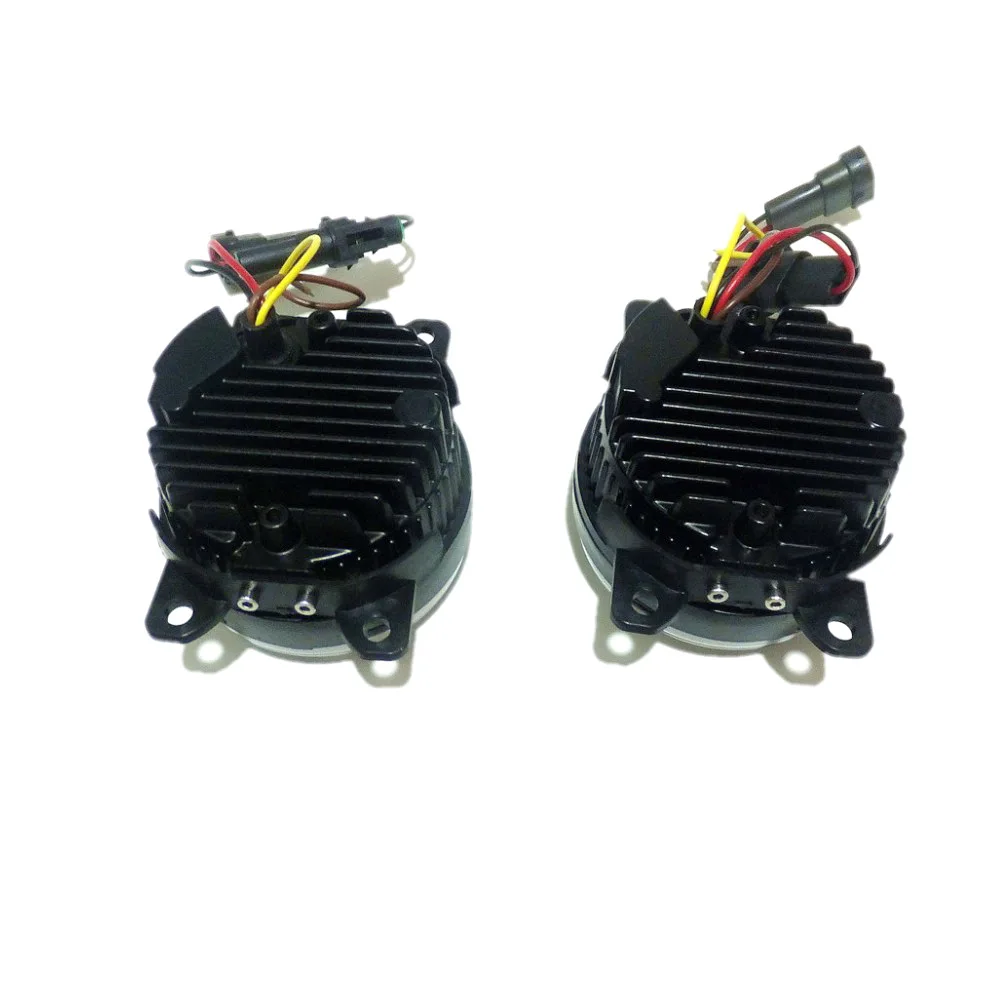 July King 6000k 3000LM Car LED Fog Lamp Case for Nissan Pathfinder 2005-2012 2017-2019 Lens + DRL+Yellow Turn Signals