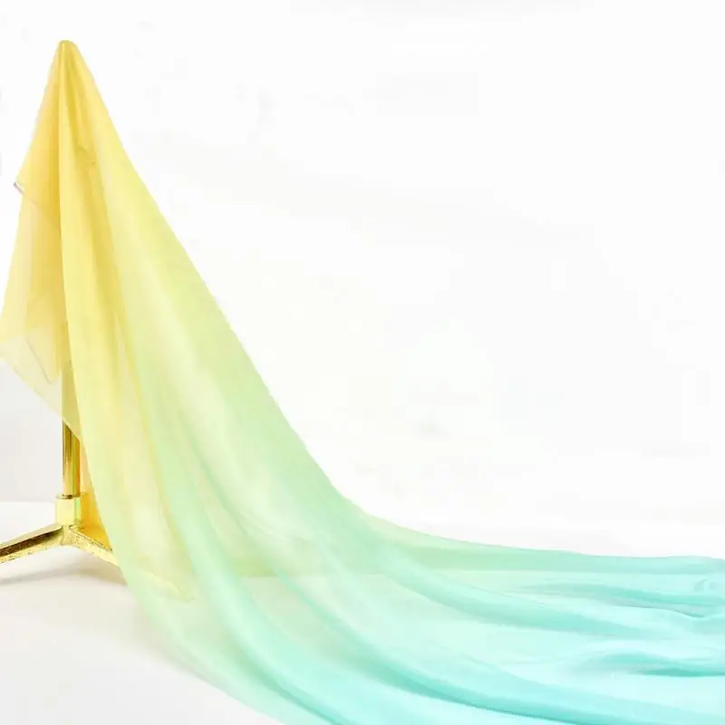 1/3/5 м градиент цвета шифоновая ткань струящаяся 30D тонкая тюлевая для Diy древний